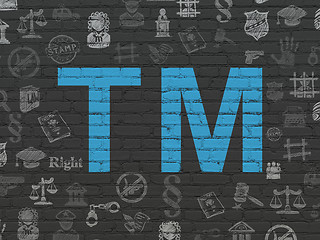 Image showing Law concept: Trademark on wall background