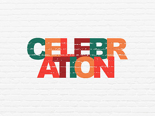 Image showing Holiday concept: Celebration on wall background