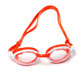 Image showing Goggles for swimming on white