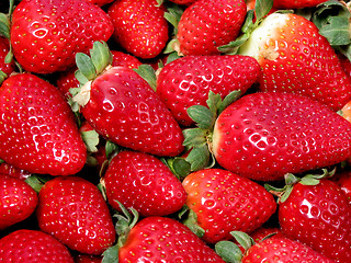 Image showing Strawberries texture