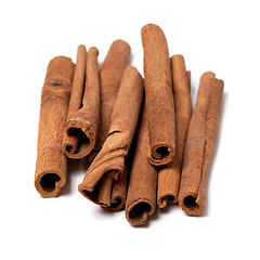 Image showing Cinnamon sticks on white 