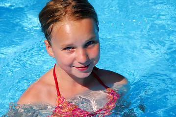 Image showing Girl in a swimming pool