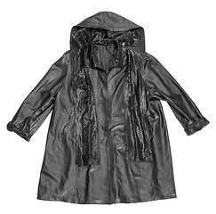 Image showing black leather coat