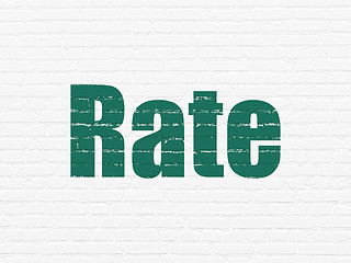 Image showing Money concept: Rate on wall background