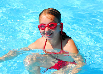 Image showing Girl swimming