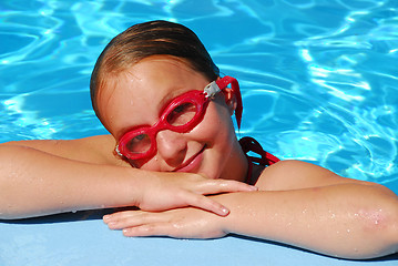 Image showing Girl portrait pool