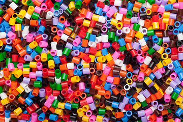 Image showing Colorful fusible plastic beads