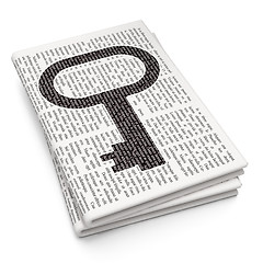Image showing Safety concept: Key on Newspaper background