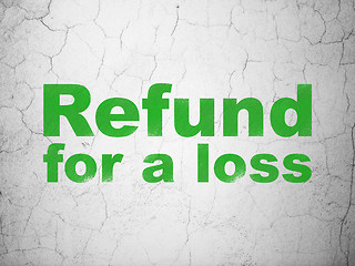 Image showing Insurance concept: Refund For A Loss on wall background