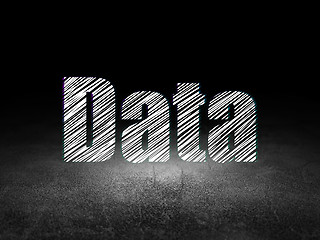 Image showing Information concept: Data in grunge dark room