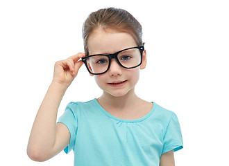 Image showing happy little girl in eyeglasses