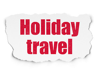 Image showing Vacation concept: Holiday Travel on Torn Paper background