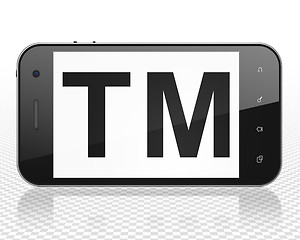 Image showing Law concept: Smartphone with Trademark on display