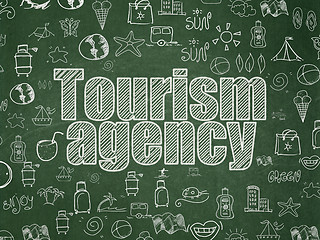 Image showing Travel concept: Tourism Agency on School Board background