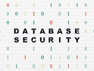 Image showing Programming concept: Database Security on wall background