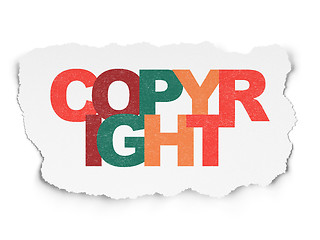 Image showing Law concept: Copyright on Torn Paper background