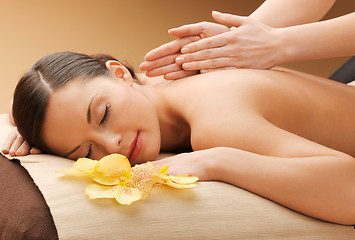 Image showing beautiful woman in massage salon