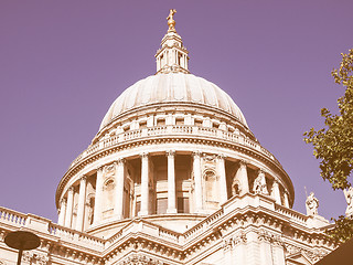 Image showing St Paul Cathedral, London vintage