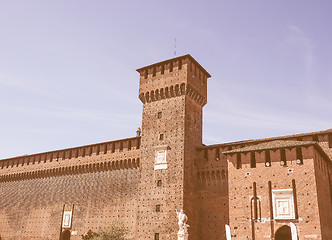 Image showing Castello Sforzesco Milan vintage