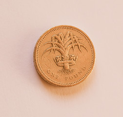 Image showing  British pound coin vintage