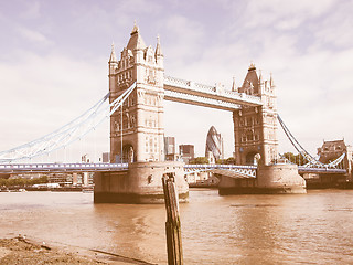 Image showing Tower Bridge, London vintage