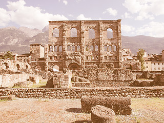 Image showing Roman Theatre Aosta vintage