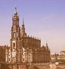 Image showing Dresden Hofkirche vintage