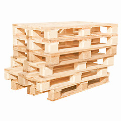 Image showing  Pallets isolated vintage