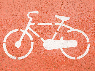 Image showing  Bike sign vintage