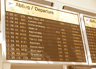 Image showing  Timetable vintage