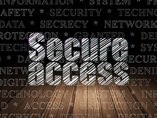 Image showing Privacy concept: Secure Access in grunge dark room