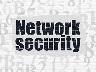 Image showing Safety concept: Network Security on wall background