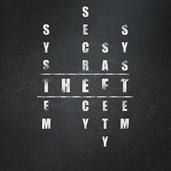 Image showing Privacy concept: Theft in Crossword Puzzle