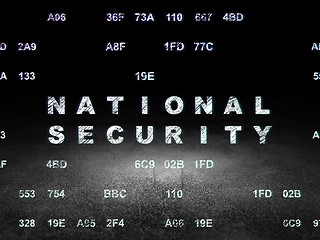 Image showing Safety concept: National Security in grunge dark room