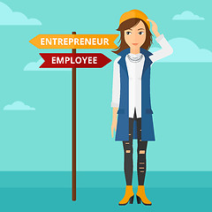 Image showing Woman choosing career way.