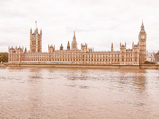 Image showing Houses of Parliament vintage