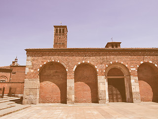 Image showing Sant Ambrogio church, Milan vintage