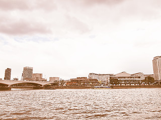 Image showing River Thames in London vintage