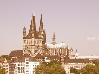 Image showing Koeln panorama vintage