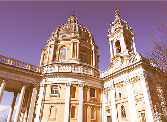 Image showing Basilica di Superga, Turin vintage