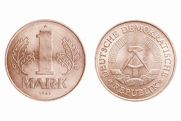 Image showing  One Mark coin vintage