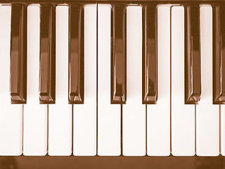 Image showing  Music keyboard vintage