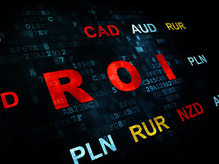 Image showing Business concept: ROI on Digital background