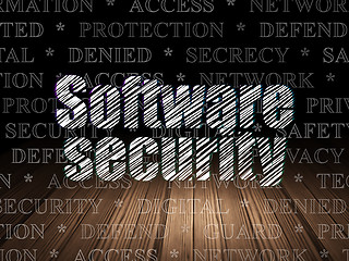 Image showing Security concept: Software Security in grunge dark room