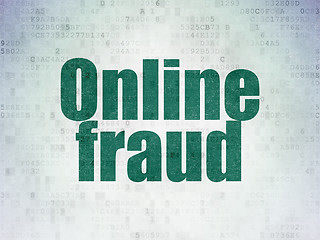 Image showing Protection concept: Online Fraud on Digital Paper background