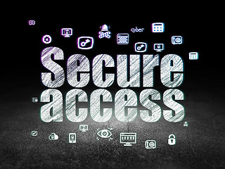 Image showing Privacy concept: Secure Access in grunge dark room