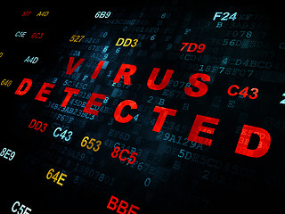 Image showing Safety concept: Virus Detected on Digital background