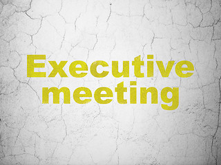 Image showing Business concept: Executive Meeting on wall background