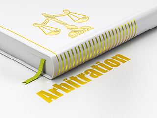 Image showing Law concept: book Scales, Arbitration on white background