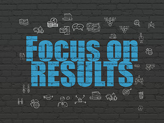 Image showing Business concept: Focus on RESULTS on wall background